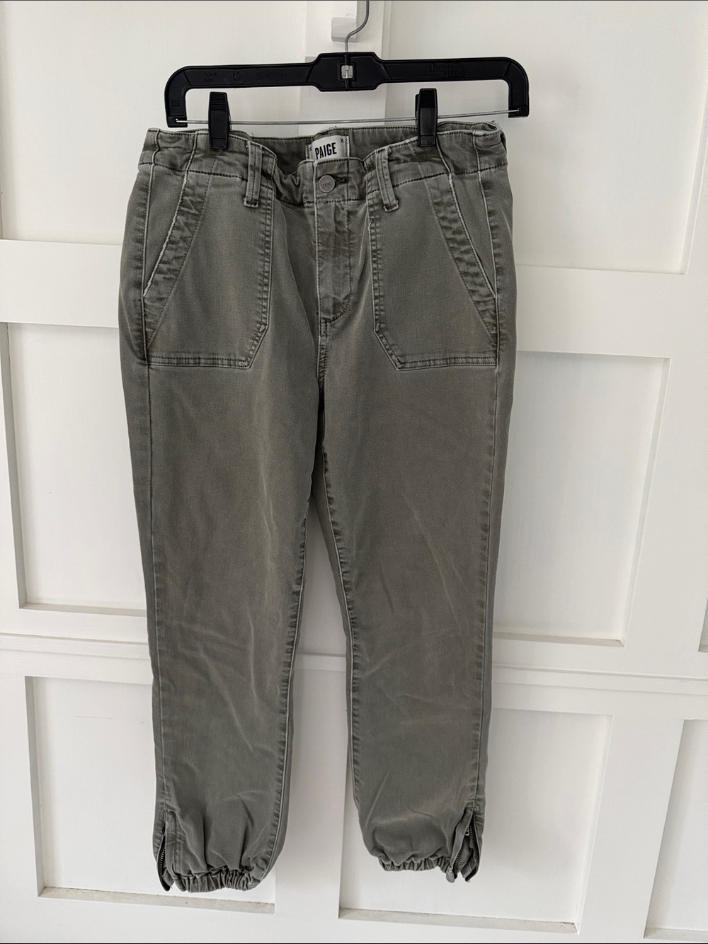 PAIGE Women’s Slim Utility Jeans in Olive